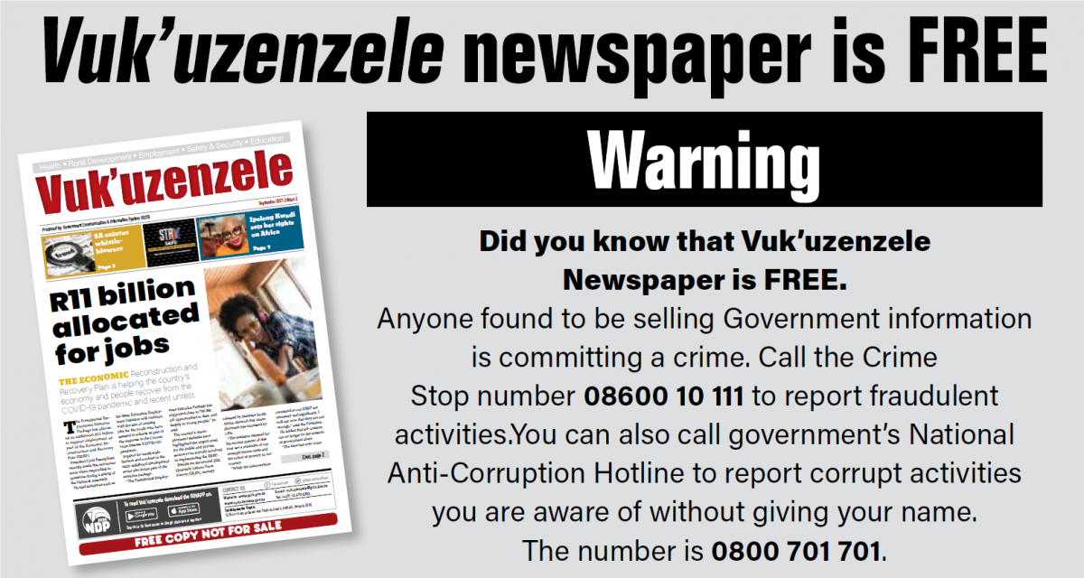 Vuk’uzenzele Newspaper Is FREE | Vuk'uzenzele